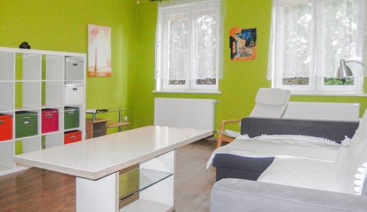 na zdjęciu mieszkanie na wynajem we Wrocławiu, widok na salon