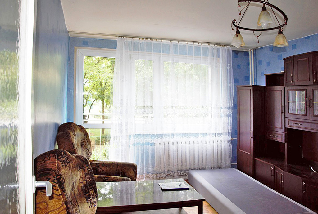 zdjęcie przedstawia salon w mieszkaniu do sprzedaży we Wrocławiu 