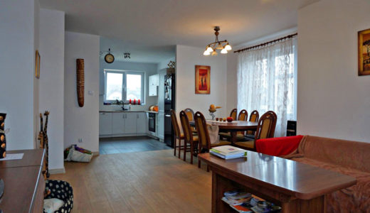 widok na salon w mieszkaniu do sprzedaży we Wrocławiu (okolice)