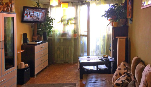 komfortowy salon w mieszkaniu na sprzedaż Wrocław Fabryczna
