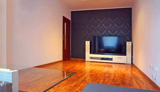nowoczesny salon w mieszkaniu do sprzedaży Wrocław Fabryczna