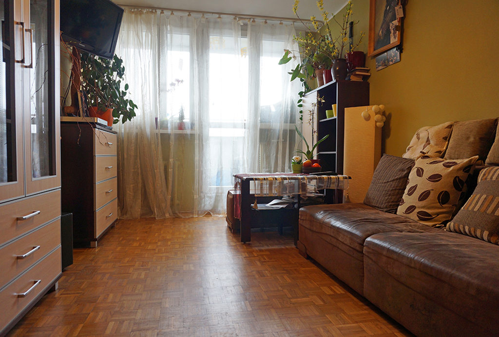 zdjęcie przedstawia prestiżowy salon w mieszkaniu do sprzedaży Wrocław Fabryczna