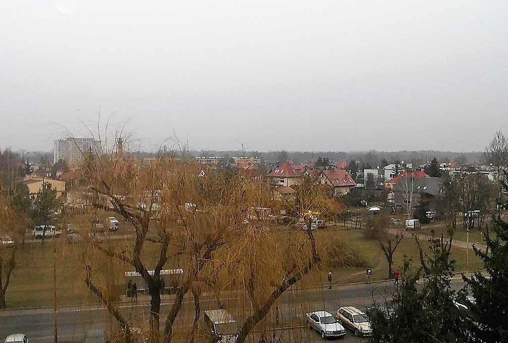 panorama miasta widziana z balkonu i okien mieszkania do sprzedaży Wrocław Psie Pole