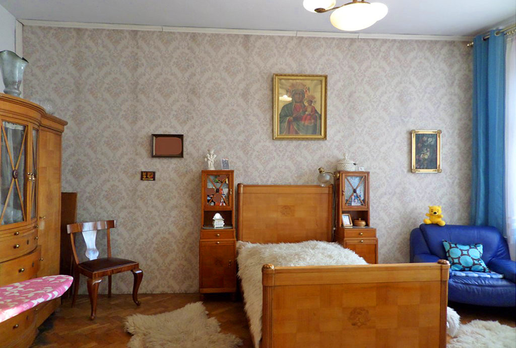 na zdjęciu komfortowa sypialnia w mieszkaniu na sprzedaż Wrocław Śródmieście
