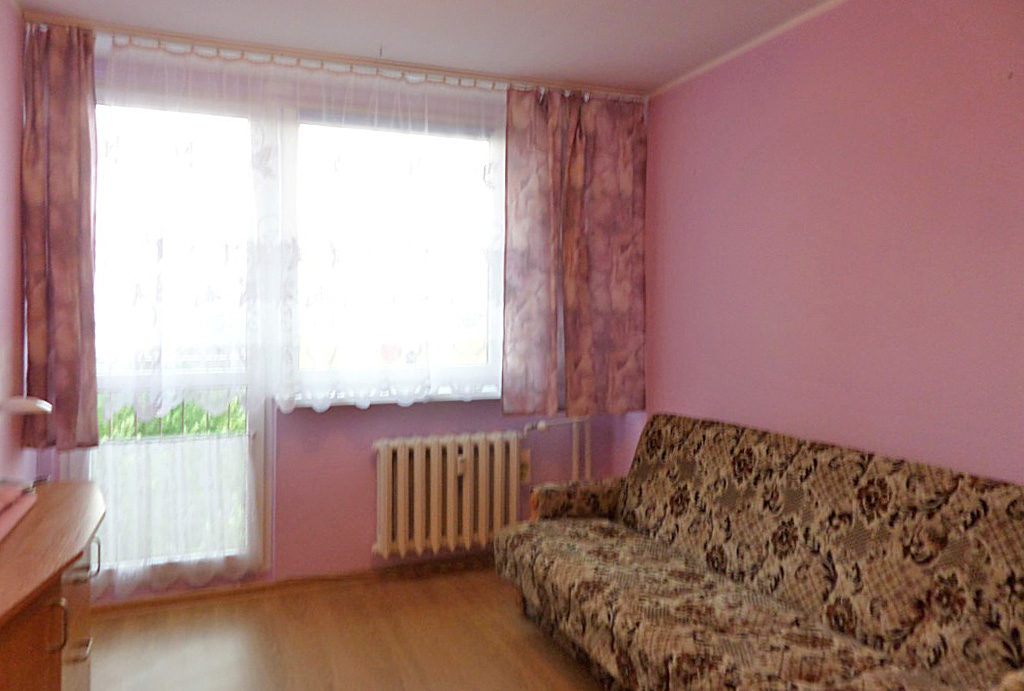 widok na sypialnię w mieszkaniu na wynajem Wrocław Psie Pole 