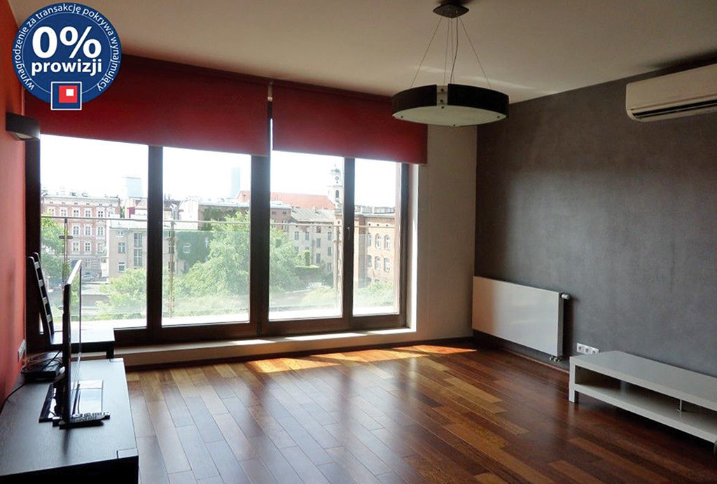 przestronny salon w mieszkaniu do wynajęcia Wrocław Krzyki