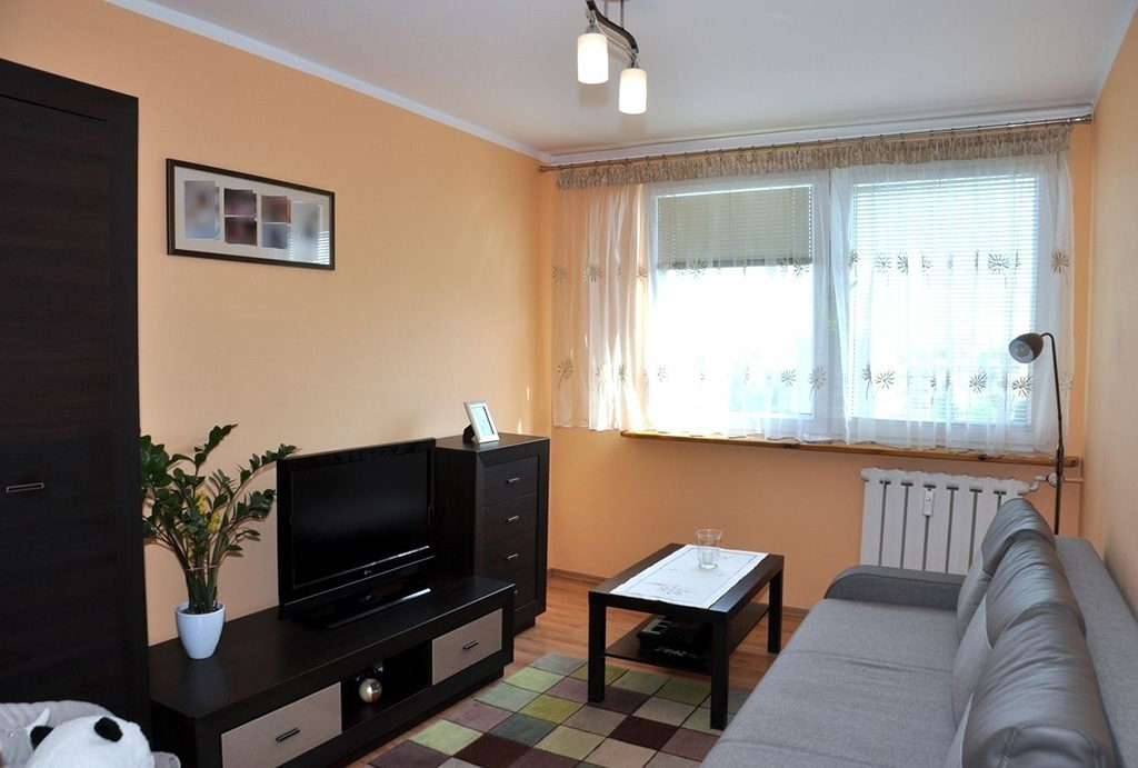 komfortowy salon w mieszkaniu do sprzedaży Wrocław okolice 