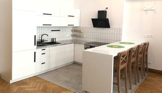 funkcjonalnie zabudowana kuchnia w mieszkaniu do wynajęcia Wrocław Śródmieście