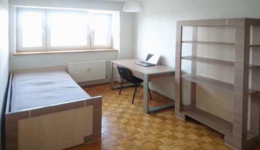 widok na elegancką sypialnię w mieszkaniu na sprzedaż Wrocław Psie Pole