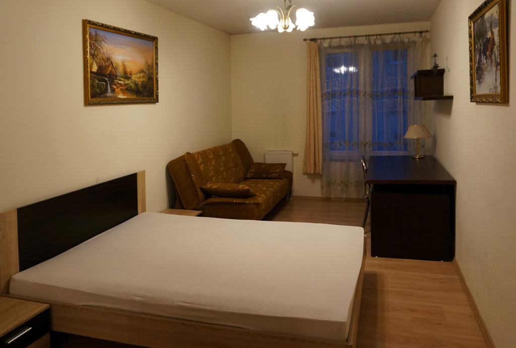 elegancka sypialnia w mieszkaniu do wynajmu Wrocław Śródmieście