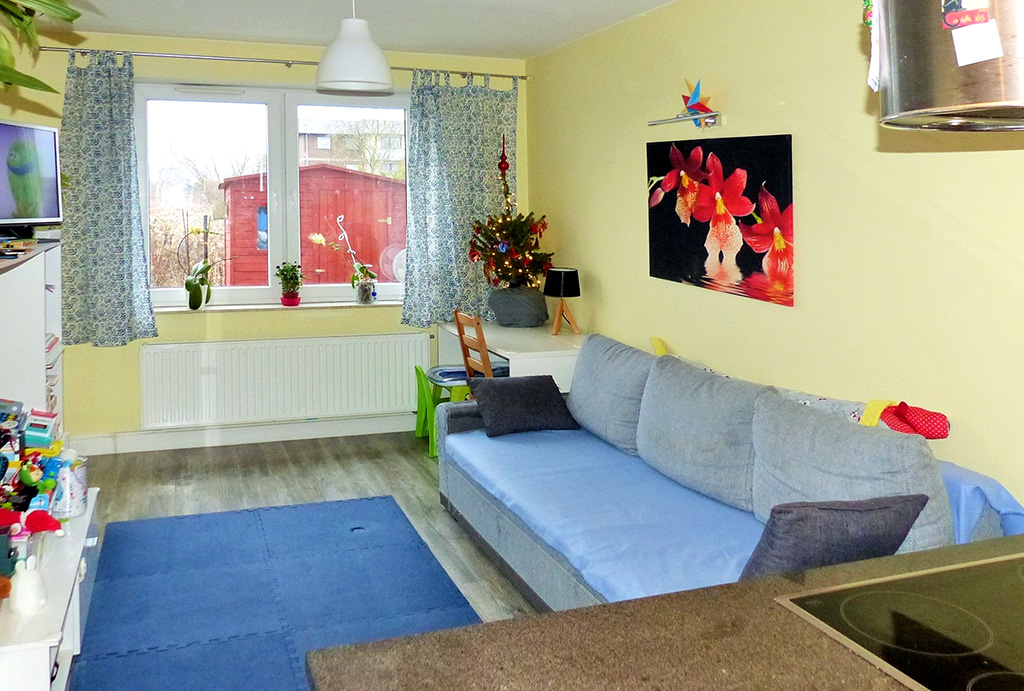 komfortowy pokój dzienny w mieszkaniu do sprzedaży Wrocław Psie Pole