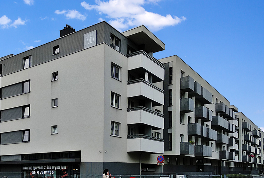 prestiżowa okolica i luksusowy apartamentowiec, w którym znajduje się oferowany na wynajem apartament Wrocław Śródmieście