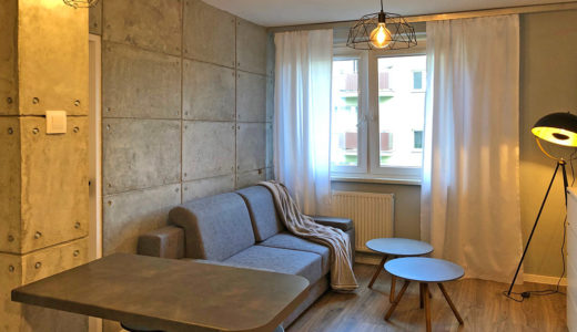 kameralny salon w mieszkaniu do wynajęcia Wrocław (okolice, Oława)