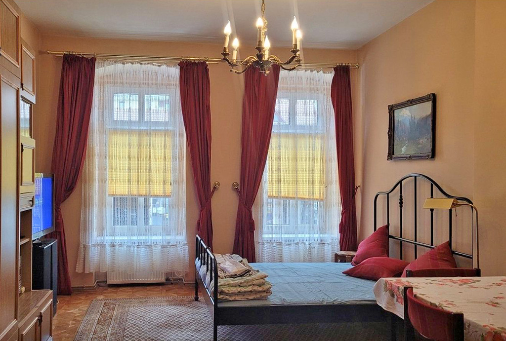 elegancka sypialnia w mieszkaniu na wynajem Wrocław Fabryczna